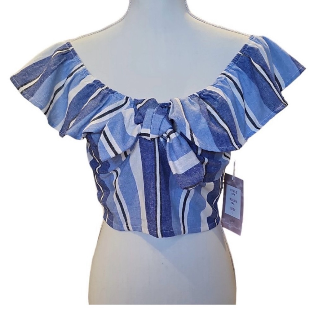 Simply Blessed Woven Collection Crop Top Size Small. NWT